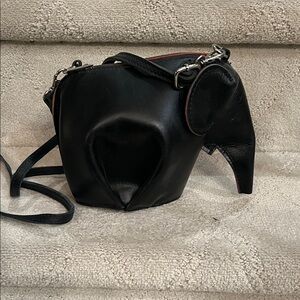 Stylish Black Elephant Crossbody Bag
